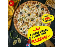 Day Night Pizza! Enjoy 60% Discount On Deal 13 For Rs.2299/-